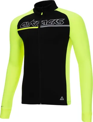 Produktbild von Airtracks Thermo Fahrradtrikot Langarm Pro Team - XXL - neon-schwarz
