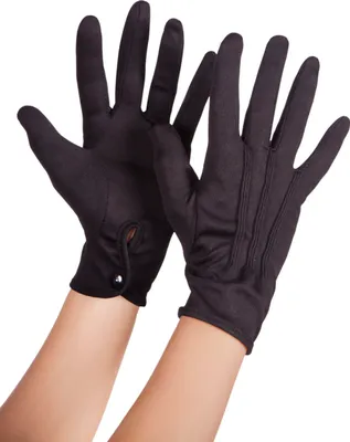 Produktbild von Schwarze Handschuhe mit Druckknopf / Größe: XL