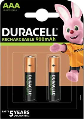 Image de Pile rechargeable Duracell 900mAh 2 pcs (AAA)