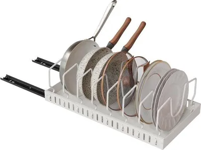 Immagine prodotto di Supporti per coperchi per cassetti, 8 pezzi, in metallo, per cucina, organizer.