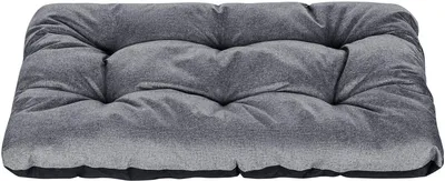 Produktbild von Hundebett Hundekissen Hundematratze Tierbett für Kleine, Mittlere und Grosse Hunde - Wasserdicht, Waschbar - Größe M - Schwarz und Grau - Flachs