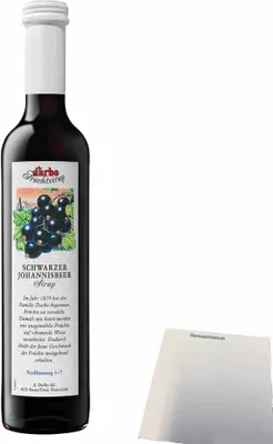 Produktbild von Darbo Fruchtsirup Schwarze Johannisbeere (0,5l Flasche) + usy Block