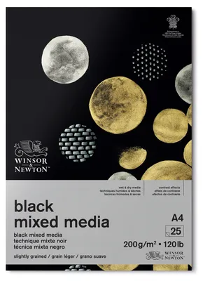 Obrázok produktu pre WINSOR & NEWTON Čierny blok, A4 25 čiernych listov