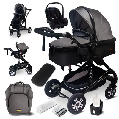 Immagine prodotto di GaGaDumi Florida passeggino 3 in 1 completo con seggiolino auto - Passeggino - Passeggino combinato 3 in 1 completo di pneumatici in gomma - Borsa fasciatoio