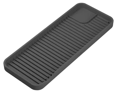 Imagen del producto de metaltex 320492000, organizador de fregadero de silicona metaltex, modelo Tidy-Mat XL, color gris