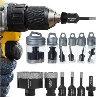 Image de Jeu de 6 scies cloches diamantées, 6-68 mm, adaptateur M14