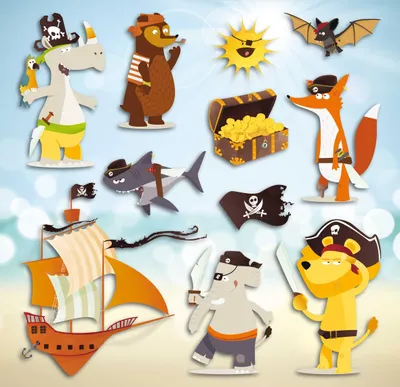Produktbild von Wandsticker 3D Piraten