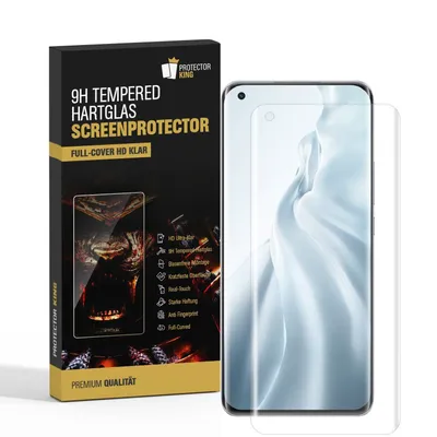 Produktbild von 6x 9H Hartglas für Xiaomi Mi 11 Pro FULL CURVED Panzerfolie Displayschutz 3D Panzerglas Schutzglas Schutzfolie