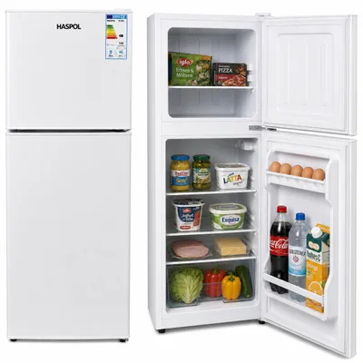 Produktbild von Kühlschrank mit Gefrierfach, 138L, Haspol, Gefrierkombination, freistehend, höhe 120 cm, KI-generiertes Bild