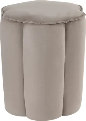 Obrázek produktu pro BELIANI Puf taburet samet taupe 39 x 34 x 45 cm čalouněný stolička moderní do obývacího pokoje ložnice podnožka