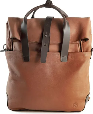 Produktbild von HAROLD'S Leder Schultertasche Laptoptasche mit Laptopfach Mount Backpack / Messengerbag Cognac braun