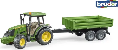 Produktbild von Bruder 2108 John Deere 5115 M mit Bordwandanhänger