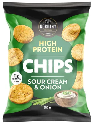 Produktbild von Nordthy High Protein Chips Sour Cream & Onion 50g