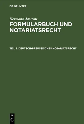 Produktbild von Deutsch-Preußisches Notariatsrecht