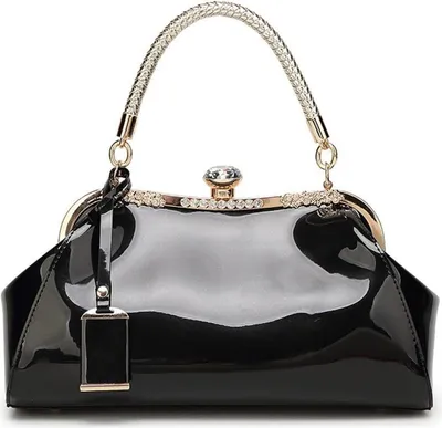 Produktbild von Coolives Damen Handtasche Polyurethan Henkeltasche Schwarz