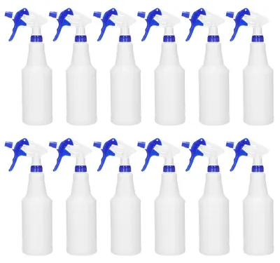 12 Sprühflaschen 750 ml, verstellbare Düse, leckfrei, Blau
