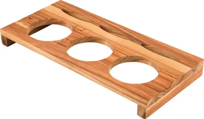 Produktbild von XANTEN Birkenholz-Tablett für 3 Mini-Töpfe, Birkenholz