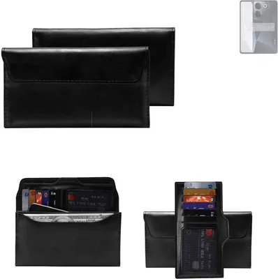Produktbild von K-S-Trade Handy Hülle kompatibel mit Tecno Camon 20 Schutz Hülle Tasche Schutz Case Handytasche Kunstleder schwarz, 1x