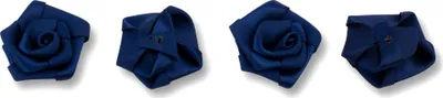 Produktbild von Satinrosen 3cm zum Basteln & Aufnähen 10 Stück Dunkelblau