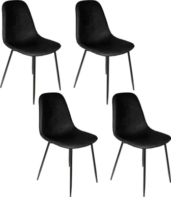 Image de ChaisePolyuréthaneAmber Noir - Lot De 4