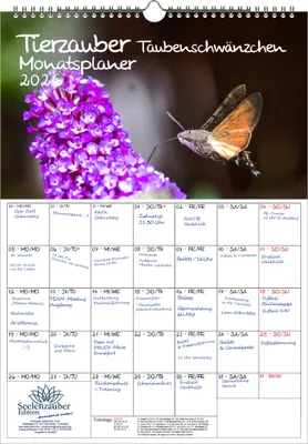 Produktbild von Tierzauber Taubenschwänzchen Planer DIN A3 Kalender für 2026 - Seelenzauber