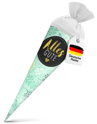 Produktbild von itenga Geschwisterschultüte 35cm Pflanzen ALLES GUTE Geschenkverpackung