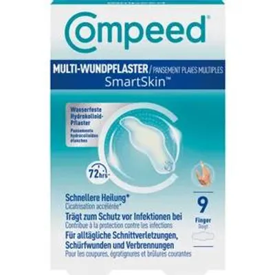 Zdjęcie produktu dla Compeed Plaster na odciski i pęcherze Smartskin, do użytku na palcach, 9 sztuk