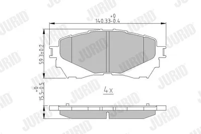 Produktbild von JURID Bremsbeläge Satz Vorne für MAZDA 6 Kombi (GJ, GL) 573444J