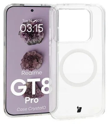 Produktbild von Handyhülle mit Magnetring für Realme GT 8 Pro, Bizon Case CrystalO, Transparent