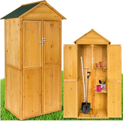 Produktbild von tectake® Gartenschrank mit Satteldach Kadi 80,5 x 60 x 213,5 cm