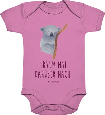 Produktbild von Mr. & Mrs. Panda Strampler Baby Koalabär 1. - 3. Monat - Bubble Gum Pink - Geschenk, Traumland, Babybody, overall, Einteiler, Träumen, Bär, Koala, babykleidung body