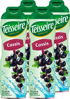 Produktbild von Teisseire Getränke-Sirup Cassis 600ml - Intensiver Geschmack (4er Pack)