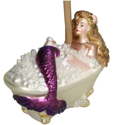 Produktbild von Weihnachtsanhänger Meerjungfrau im Bad - Mehrfarbig - 11,4 cm
