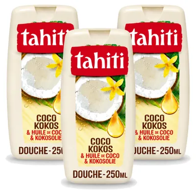 Obrázek produktu pro 3 kusy sprchového gelu Tahiti Kokos & Kokosový olej - 250 ml - výhodná balení