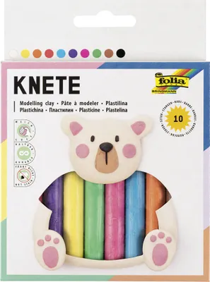 Produktbild von folia Kinderknete 10 Stangen 220 g farbig sortiert