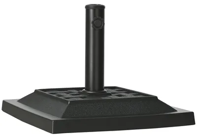 Produktbild von Outsunny Schirmständer 12 kg, für Stangen Ø32, 38, 48 mm, wetterfest, Schwarz