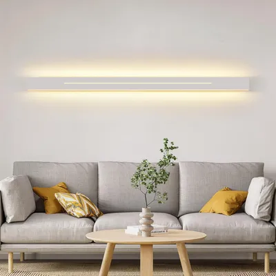 Produktbild von ZMH Wandleuchte Innen Wandlampe LED - Modern Schlafzimmer 100CM Flurlampe Warmweiß 31W Weiß Treppenhauslampe Wandbeleuchtung für Flur Treppenhaus