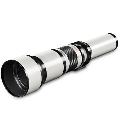 Immagine prodotto di Walimex pro teleobiettivo 650-1300mm 1:8-16 CSC per DSLR MFT - messa a fuoco manuale, teleobiettivo zoom per sensori di pieno formato e APS-C - metallo, inclusa borsa di custodia e tappi