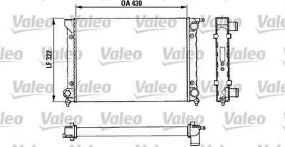 Produktbild von VALEO Kühler, Motorkühlung  883820