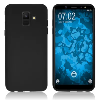 Produktbild von PhoneNatic Case kompatibel mit Samsung Galaxy A6 (2018) - schwarz Silikon Hülle matt Cover