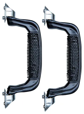 Koffergriff im 2er Set von HMF mit den Maßen 19 x 7 cm in Schwarz