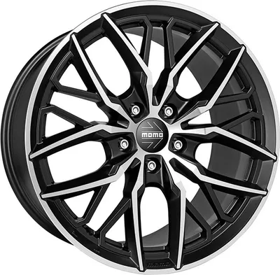 Produktbild von ALUFELGE MOMO Spider 8,5x20 5x112 ET 45 MATT BLACK POLISHED