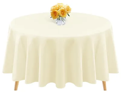 Produktbild von Tischdecke rund Polyester beige 228 cm flecken- und knitterfrei waschbar 1 Stück