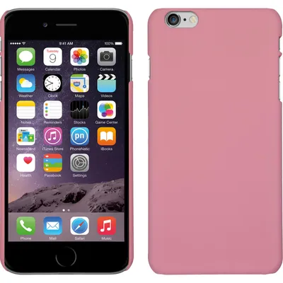 Produktbild von PhoneNatic Case kompatibel mit Apple iPhone 6 Plus / 6s Plus - Hülle rosa gummiert Hard-case + 2 Schutzfolien