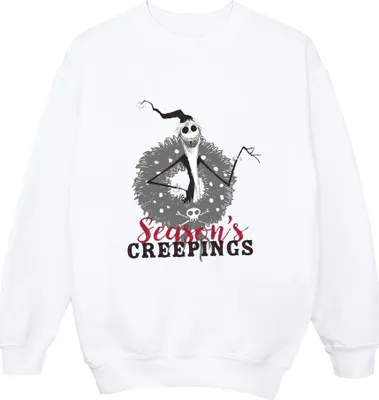 Produktbild von Disney - "The Nightmare Before Christmas Seasons Creepings" Sweatshirt für Herren BI42779 (L) (Weiß)