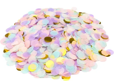 Obrázok produktu pre 50 g farebného konfetu – sada 6000 kusov – fialené a zlaté konfety do balónov