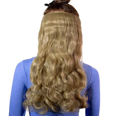 Obrázek produktu pro hair2heart Clip in Extensions Syntetické vlasy Vlnité - Příčesek 130g Přírodní blond