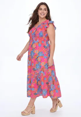 Obrázok produktu pre joella dámske šaty plus size - červené, XL