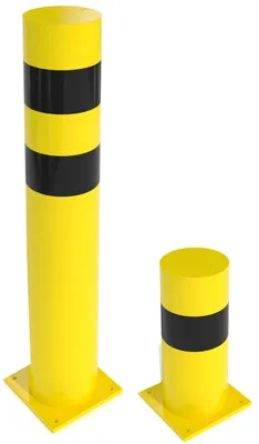 Obrázek produktu pro LogistSystem, ocelová zarážka, antracitová barva, průměr 101 mm, určená k našroubování, výška nad podlahou = 70 cm (700 mm). Bezpečnostní sloupek, ocelový bezpečnostní sloupek, ocelový bezpečnostní prvek
