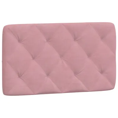 Image de Coussin de tête de lit rose 90 cm velours